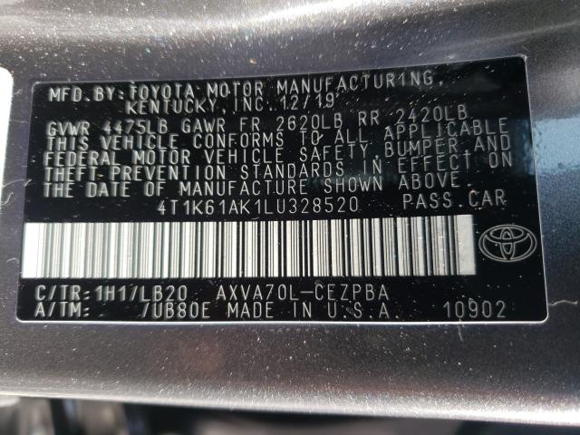 Photo 9 VIN: 4T1K61AK1LU328520 - TOYOTA CAMRY XSE 