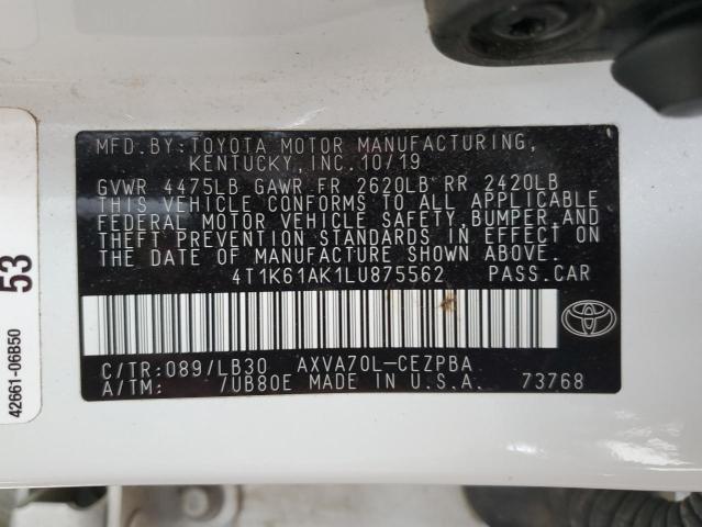 Photo 11 VIN: 4T1K61AK1LU875562 - TOYOTA CAMRY 