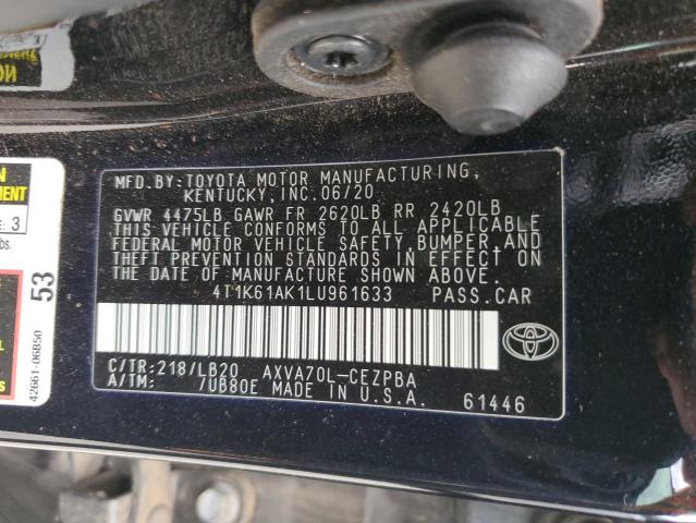 Photo 11 VIN: 4T1K61AK1LU961633 - TOYOTA CAMRY XSE 