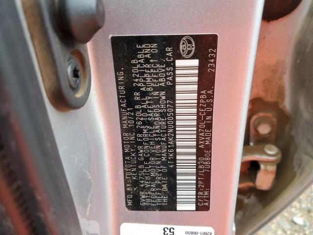 Photo 11 VIN: 4T1K61AK2NU005077 - TOYOTA CAMRY XSE 