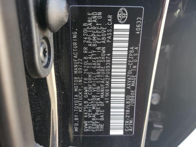 Photo 11 VIN: 4T1K61AK2PU093874 - TOYOTA CAMRY XSE 