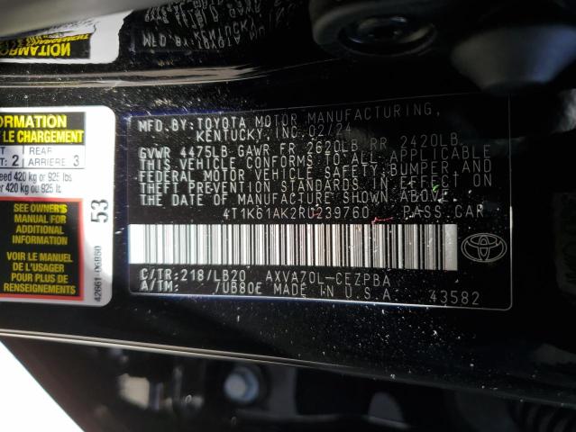 Photo 11 VIN: 4T1K61AK2RU239760 - TOYOTA CAMRY 