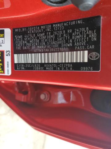 Photo 11 VIN: 4T1K61AK3RU221011 - TOYOTA CAMRY XSE 