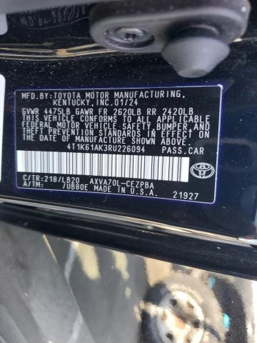 Photo 12 VIN: 4T1K61AK3RU226094 - TOYOTA CAMRY XSE 