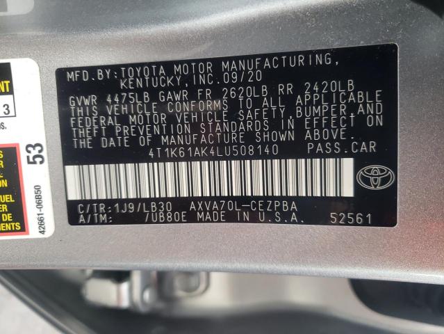 Photo 9 VIN: 4T1K61AK4LU508140 - TOYOTA CAMRY XSE 