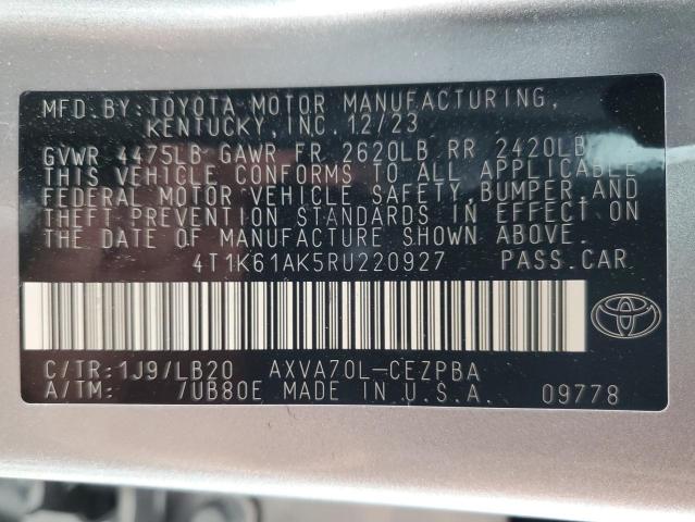 Photo 12 VIN: 4T1K61AK5RU220927 - TOYOTA CAMRY XSE 