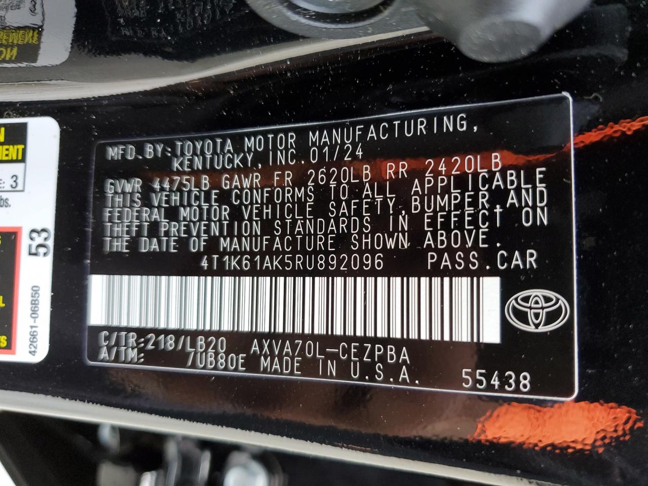 Photo 11 VIN: 4T1K61AK5RU892096 - TOYOTA CAMRY 