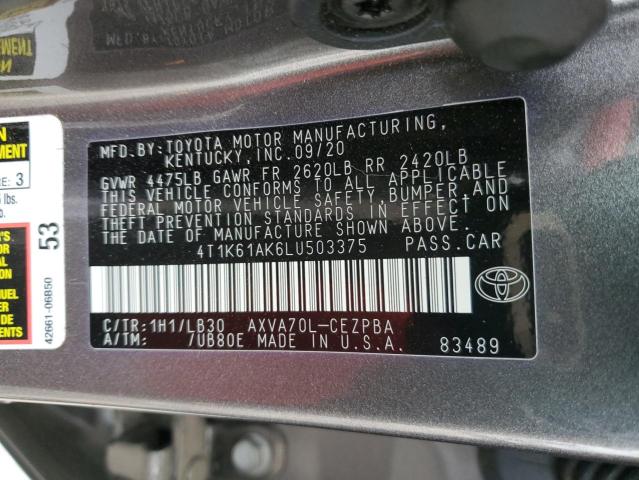 Photo 11 VIN: 4T1K61AK6LU503375 - TOYOTA CAMRY 