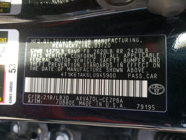 Photo 9 VIN: 4T1K61AK6LU945900 - TOYOTA CAMRY XSE 