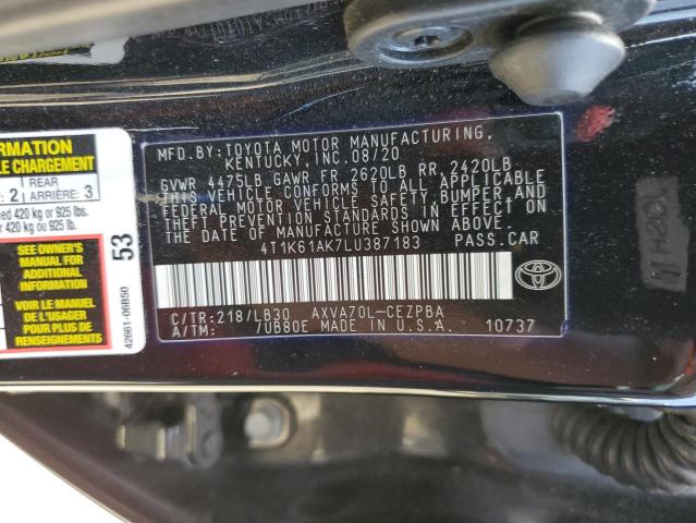 Photo 11 VIN: 4T1K61AK7LU387183 - TOYOTA CAMRY XSE 