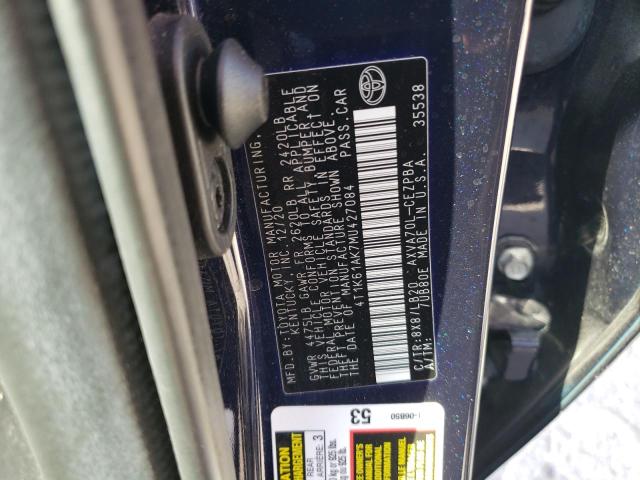 Photo 11 VIN: 4T1K61AK7MU427084 - TOYOTA CAMRY XSE 