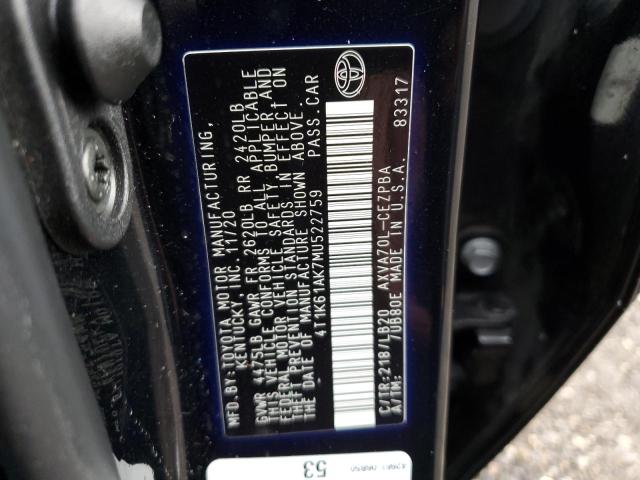 Photo 11 VIN: 4T1K61AK7MU522759 - TOYOTA CAMRY XSE 