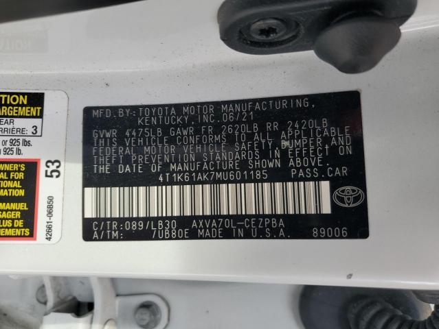 Photo 11 VIN: 4T1K61AK7MU601185 - TOYOTA CAMRY XSE 