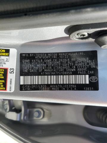 Photo 12 VIN: 4T1K61AK7PU108059 - TOYOTA CAMRY 