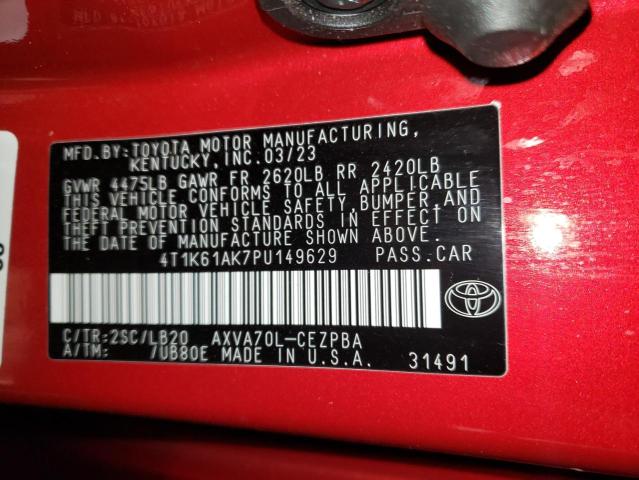 Photo 11 VIN: 4T1K61AK7PU149629 - TOYOTA CAMRY 