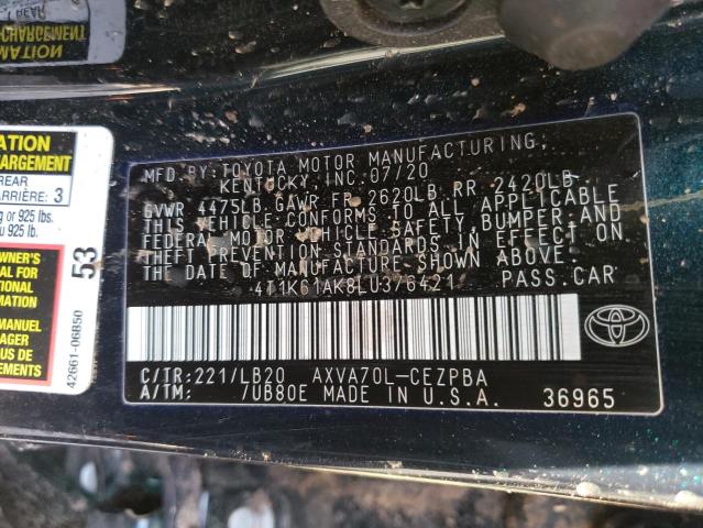 Photo 9 VIN: 4T1K61AK8LU376421 - TOYOTA CAMRY XSE 