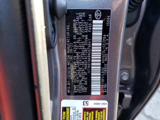 Photo 11 VIN: 4T1K61AK8NU076641 - TOYOTA CAMRY XSE 