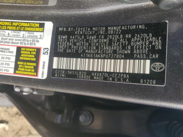 Photo 11 VIN: 4T1K61AK8PU727804 - TOYOTA CAMRY 