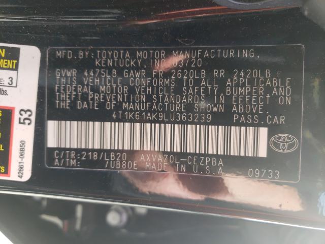 Photo 9 VIN: 4T1K61AK9LU363239 - TOYOTA CAMRY XSE 