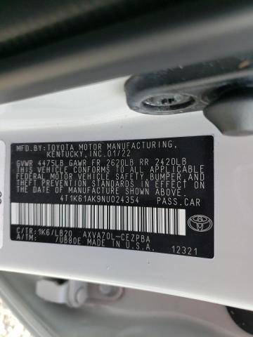 Photo 9 VIN: 4T1K61AK9NU024354 - TOYOTA CAMRY XSE 