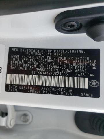 Photo 9 VIN: 4T1K61AK9NU621035 - TOYOTA CAMRY XSE 