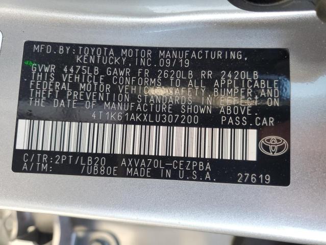 Photo 11 VIN: 4T1K61AKXLU307200 - TOYOTA CAMRY XSE 