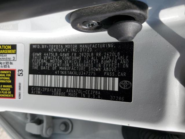 Photo 11 VIN: 4T1K61AKXLU347275 - TOYOTA CAMRY XSE 