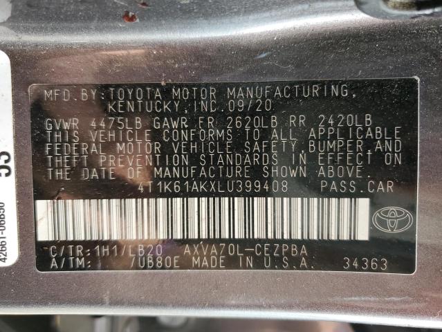 Photo 12 VIN: 4T1K61AKXLU399408 - TOYOTA CAMRY 