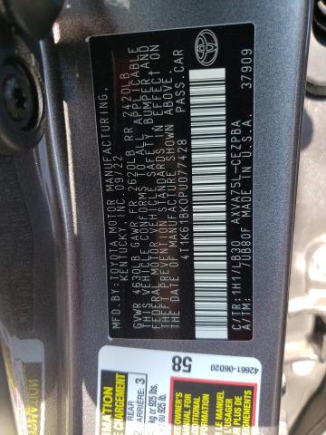 Photo 11 VIN: 4T1K61BK0PU077428 - TOYOTA CAMRY 