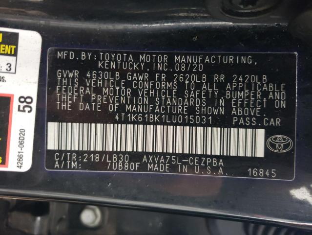 Photo 12 VIN: 4T1K61BK1LU015031 - TOYOTA CAMRY XSE 