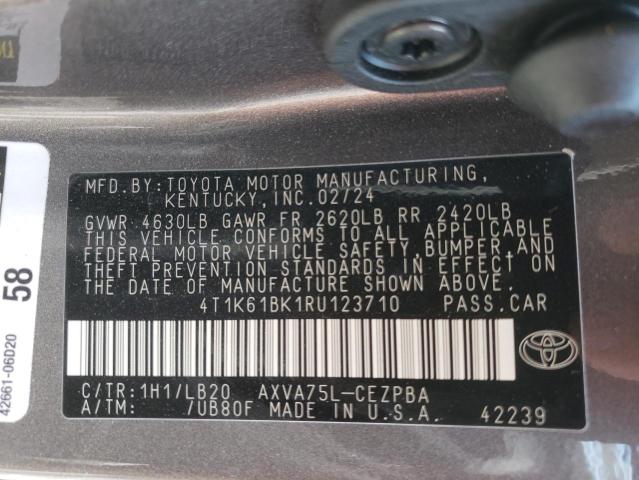 Photo 11 VIN: 4T1K61BK1RU123710 - TOYOTA CAMRY XSE 