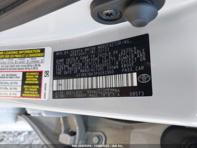 Photo 8 VIN: 4T1K61BK3PU092960 - TOYOTA CAMRY 