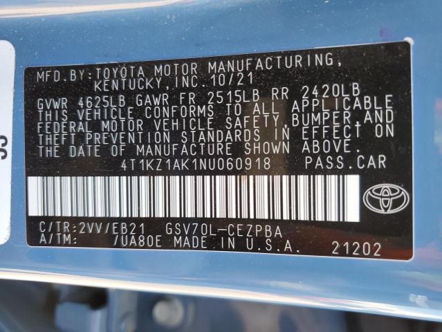 Photo 11 VIN: 4T1KZ1AK1NU060918 - TOYOTA CAMRY TRD 