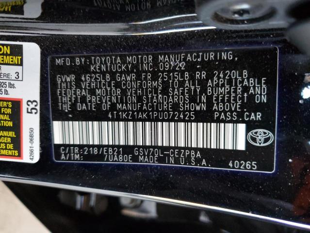 Photo 11 VIN: 4T1KZ1AK1PU072425 - TOYOTA CAMRY 