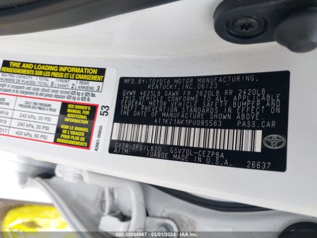 Photo 8 VIN: 4T1KZ1AK1PU085563 - TOYOTA CAMRY 