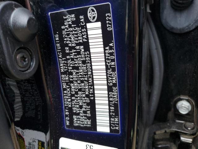 Photo 12 VIN: 4T1KZ1AK2NU063925 - TOYOTA CAMRY TRD 