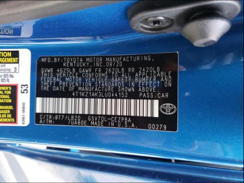 Photo 9 VIN: 4T1KZ1AK3LU044152 - TOYOTA CAMRY TRD 