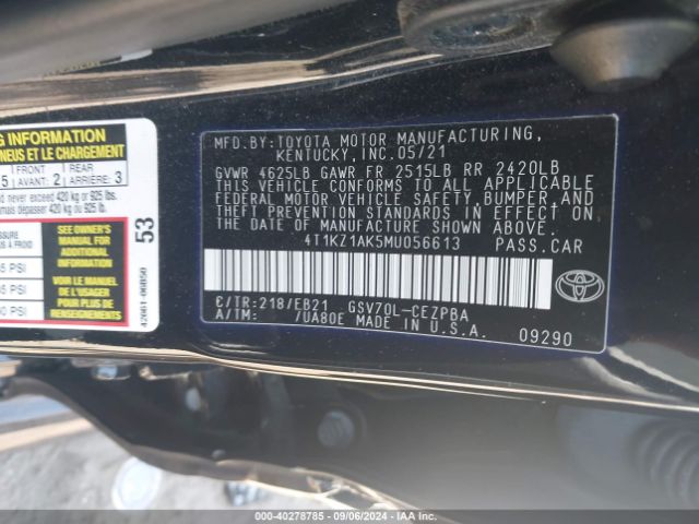 Photo 8 VIN: 4T1KZ1AK5MU056613 - TOYOTA CAMRY 