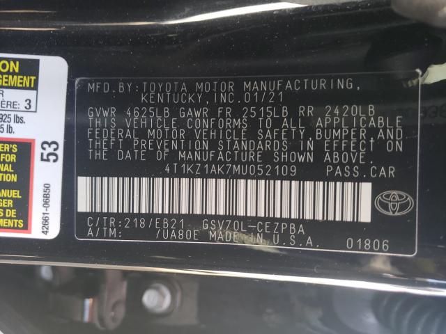 Photo 9 VIN: 4T1KZ1AK7MU052109 - TOYOTA CAMRY TRD 