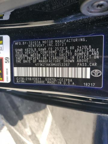 Photo 11 VIN: 4T1KZ1AK8MU053267 - TOYOTA CAMRY 