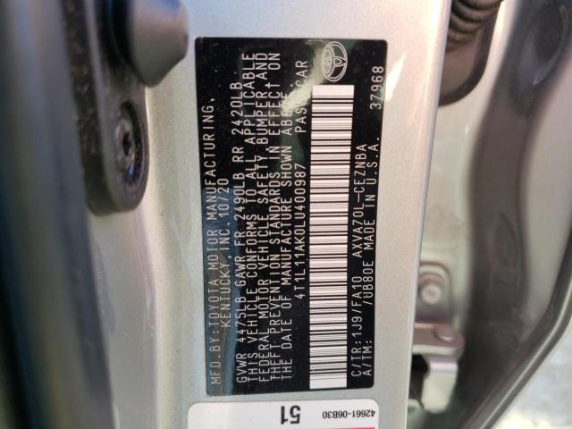 Photo 11 VIN: 4T1L11AK0LU400987 - TOYOTA CAMRY 