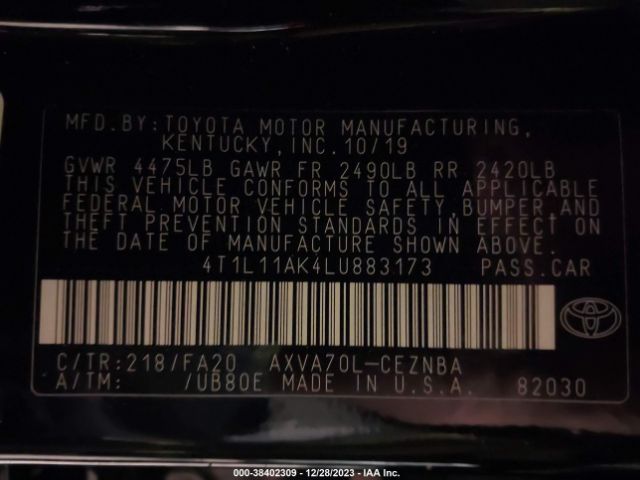 Photo 8 VIN: 4T1L11AK4LU883173 - TOYOTA CAMRY 