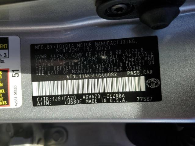 Photo 12 VIN: 4T1L11AK5LU500082 - TOYOTA CAMRY LE 