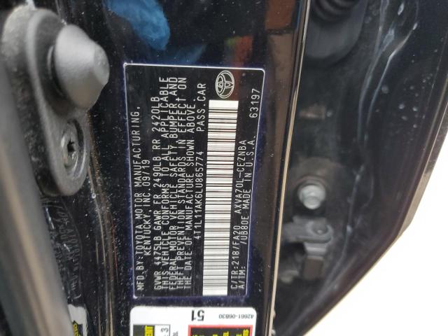 Photo 11 VIN: 4T1L11AK6LU865774 - TOYOTA CAMRY 