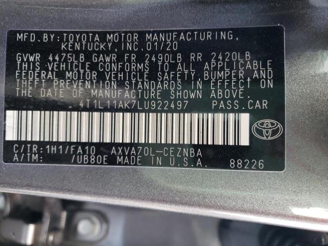 Photo 11 VIN: 4T1L11AK7LU922497 - TOYOTA CAMRY LE 