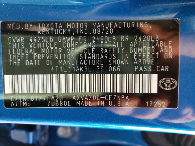 Photo 9 VIN: 4T1L11AK8LU391066 - TOYOTA CAMRY LE 