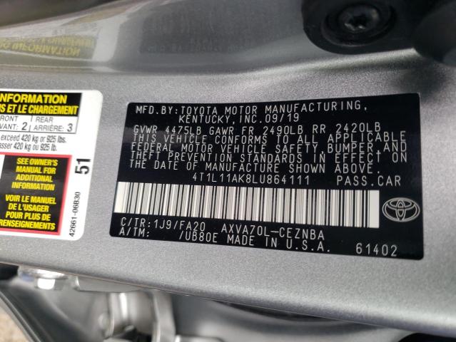 Photo 11 VIN: 4T1L11AK8LU864111 - TOYOTA CAMRY LE 