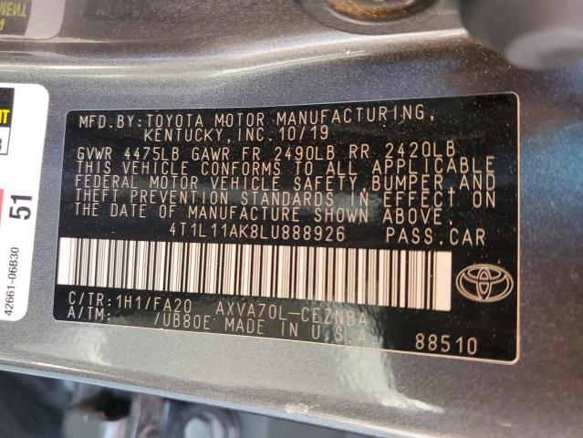 Photo 11 VIN: 4T1L11AK8LU888926 - TOYOTA CAMRY LE 