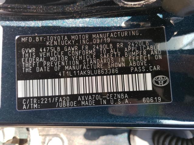 Photo 12 VIN: 4T1L11AK9LU863386 - TOYOTA CAMRY 