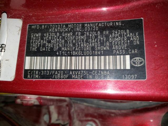 Photo 11 VIN: 4T1L11BK6LU001841 - TOYOTA CAMRY 